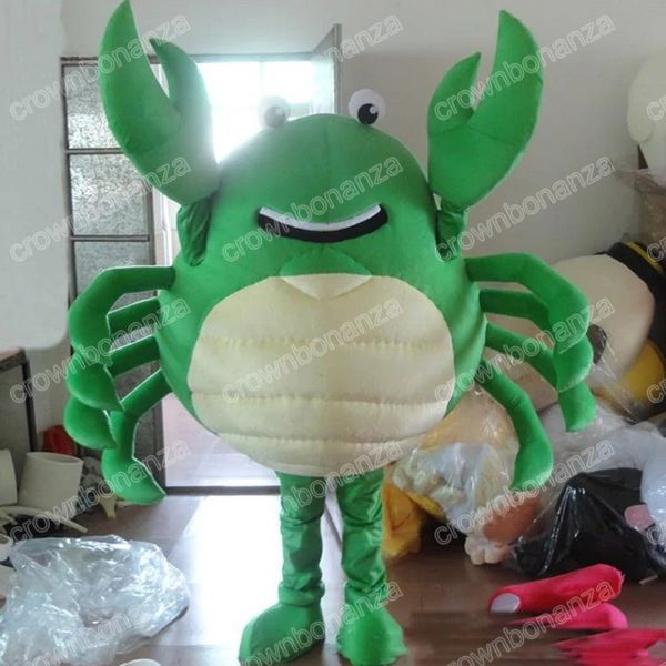 Trajes da mascote do caranguejo verde halloween personagem dos desenhos animados roupa terno natal festa ao ar livre roupa unisex roupas de publicidade promocional