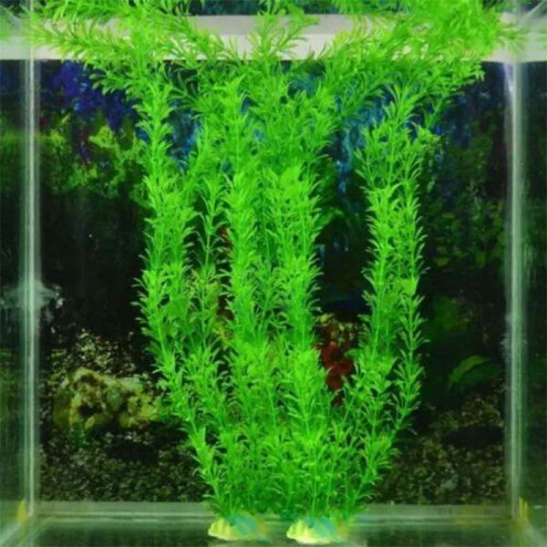 37CM piante subacquee artificiali acquario decorazione acquario verde viola acqua erba decorazioni per la visualizzazione ZZ