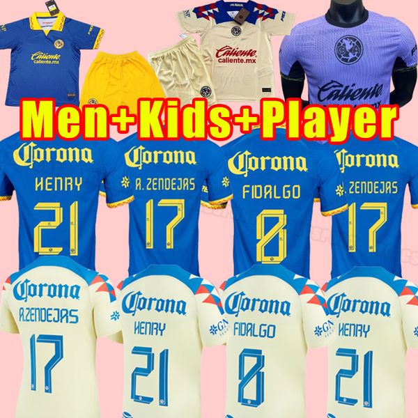 Liga MX 23 24 Club América Futebol Jerseys Verde Terceiro Henry 3rd Giovani Cáceres B.Valdez 2023 2024 Home Away Maillot Men Kids Kit Camisas de Futebol Fãs Jogador