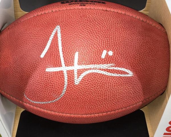 Tyreek Hill Stabler BLOUNT Starr Rodgers Tebow Brown Peterson Darnold Taylor Autografado Assinado assinado assinatura auto Autograph Bola de futebol colecionável