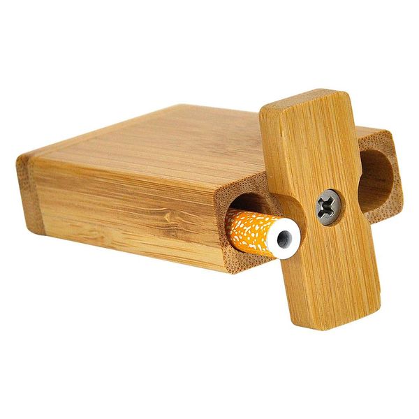 TOPPUFF 45 * 78MM Bamboo Dugout Case Box Multifunzione Bamboo Dugout con ciotola per pipa di tabacco Include metallo 78MM One Hitter Pipe