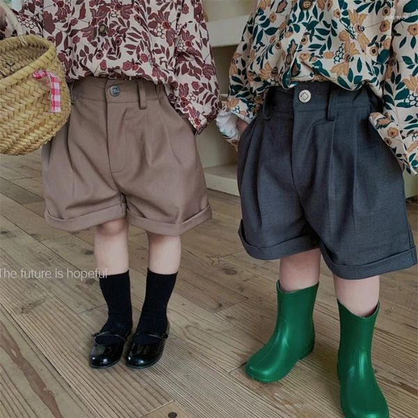 Pantaloncini per bambini Mezzi pantaloni 2023 Primavera Autunno Stile coreano Abbigliamento per bambini Ragazzi per bambini Allentati casual Abbigliamento per ragazze 1-7 anni