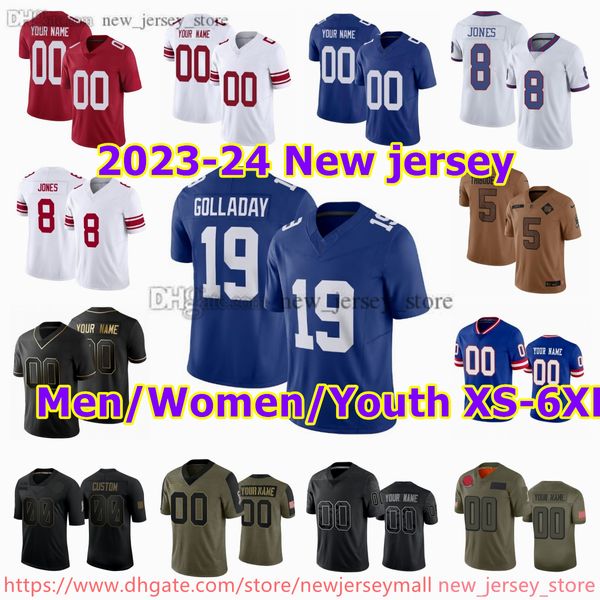 Maglia da calcio NCAA personalizzata S-6XL fai-da-te cucita 26 SaquonBarkley 8 DanielJones 3 SterlingShepard 88 EvanEngram 5 KayvonThibodeaux 73 EvanNeal 56 LawrenceTaylor