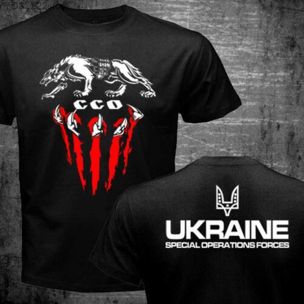 Erkek Tişörtleri Ukrayna Özel Operasyonlar Wolf Askeri Ordusu T-Shirt zorlar. Premium Pamuk Kısa Kollu O-boyun erkek tişört yeni S-3XL YQ231106