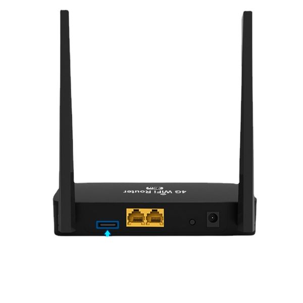 Modem de roteador sem fio 4G WIFI SIM CARD 300MBPS Módulo EM03-UE LAN WAN 4GHz 2,4GHz Router de rede de antena para o escritório em casa