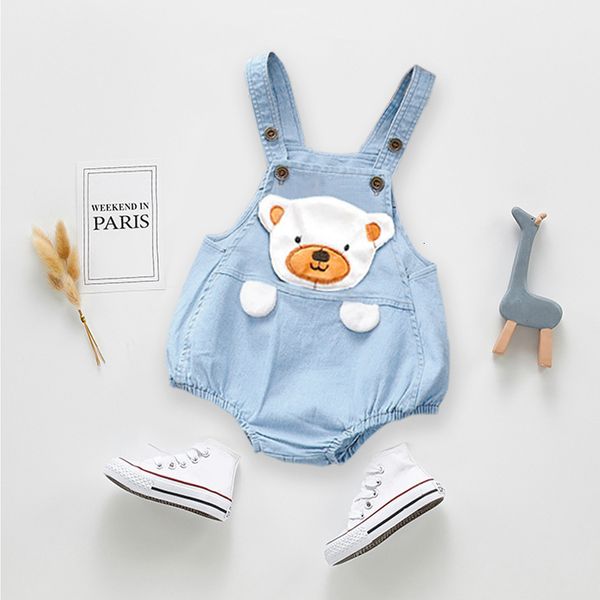 Strampler IENENS Kinder Baby Pullover Jungen Mädchen Kleidung Hosen Denim Shorts Jeans Overalls Kleinkind Säuglingsoveralls geboren Kleidung Hosen 230406