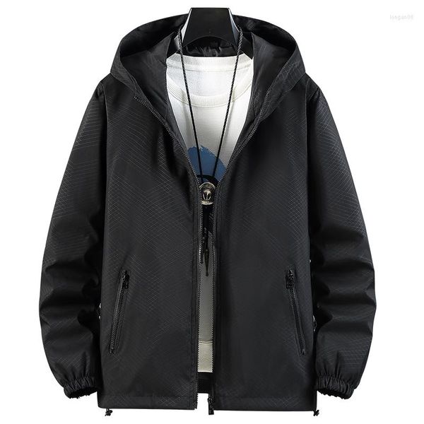 Herren Jacken Herren Bomber und Mäntel mit Kapuze 2023 Frühling Herbst In Oberbekleidung Plus Size Windjacke Herren Outdoor Korean Style Kleidung