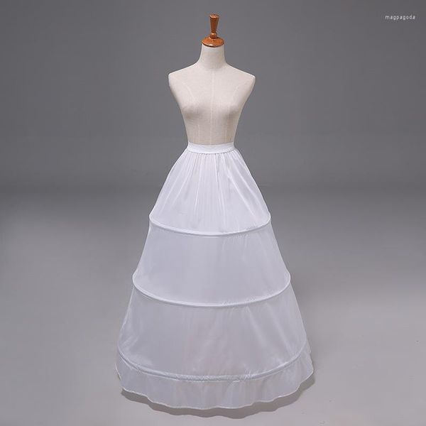 Papticoats de roupas de dormir femininas lolita crinolina 3 aros de camadas longas para o vestido de noiva para a noiva Mulheres de comprimento completo
