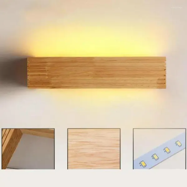 Lampada da parete a LED Sconce Luci da interno per la casa Moderna Bar Specchio Luce Luminarias De Interni Lampade in legno Illuminazione a soppalco