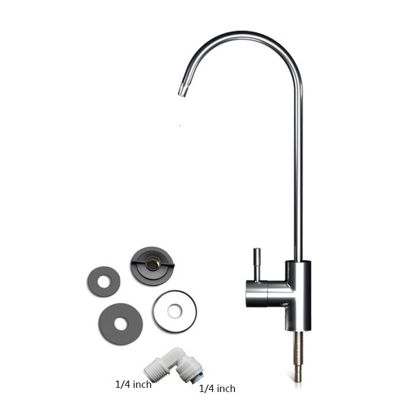 Torneiras de cozinha Torneira de água de água de 14 polegadas Filtros de osmose reversa de mangueira peças Purificador Dripção direta Tap 230406