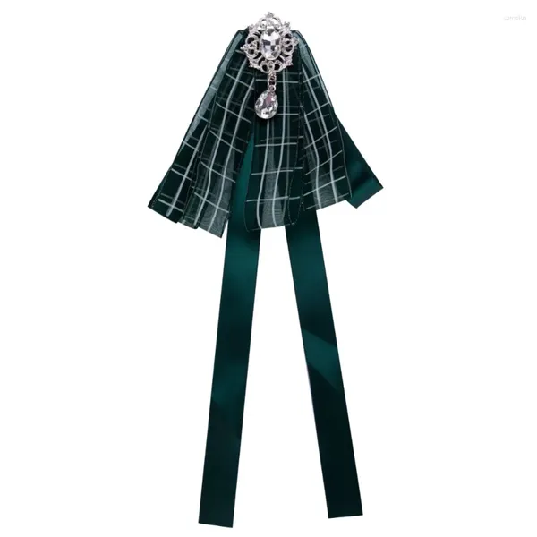 Costume a tema Costumebuy Elegante Lady Staccabile Jabot Bowknot Archi Cravatta Camicia Bowtie Nastro Pour Homme Cravatte Spille Spille Vestito