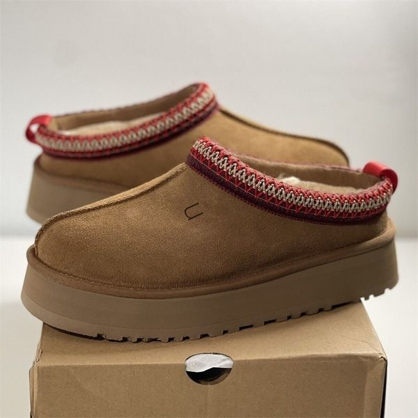 2024 Winter Damen Tasman Slipper Australia Classic Designer Fleece gefütterter Tasman Slipper Wildleder Obermaterial Wolle Ultra Mini Schneestiefel U Tag ohne Box