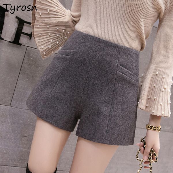 Damen Shorts Damen Vintage Elegant Reißverschluss Fliegentasche Kurz Hohe Taille Ankunft Dick Koreanisch Mode Lässig Weites Bein Hose Damen 230406