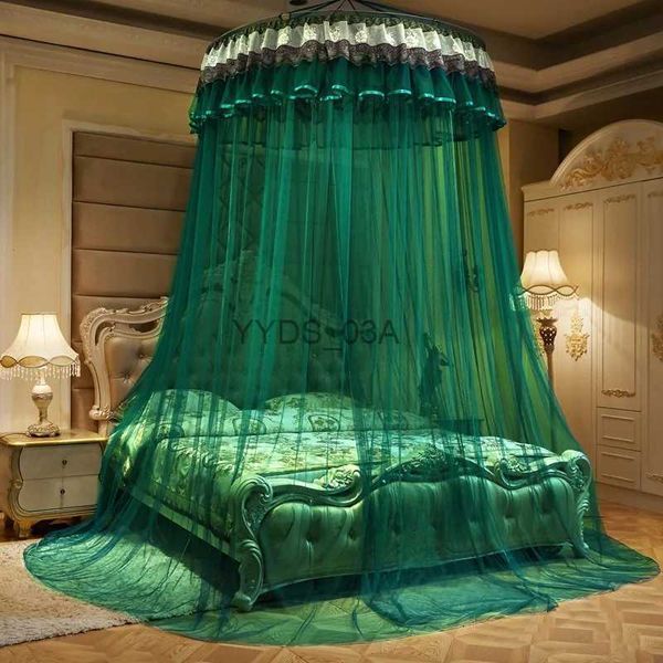 Zanzariera 1-2M Palazzo in stile europeo Cupola Zanzariera Kid Lettino a baldacchino Copriletto Tenda Biancheria da letto Romantica Baby Girl Tenda a cupola rotonda YQ231106