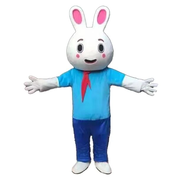 2024 Halloween Natale Pasqua Simpatico coniglio di peluche Costumi della mascotte Coniglietto di Halloween Set di mascotte da passeggio per adulti