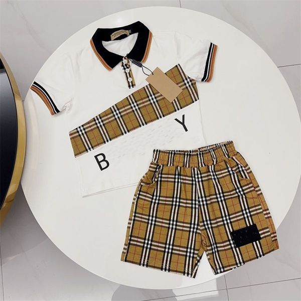 Set di abbigliamento da polo per bambini Designer Summer Boys Girls Fashion Set casual cotone T+ Shorts Shorts a due pezzi Set di dimensioni 90 cm-160 cm A3