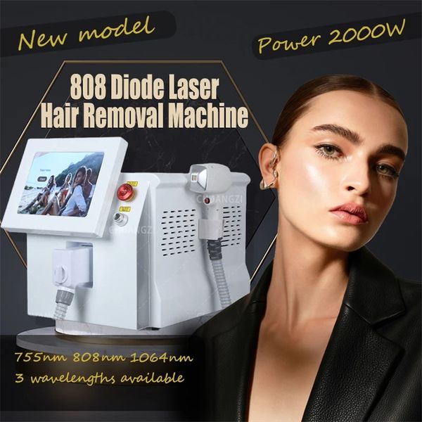 Lazer Makinesi Taşınabilir En Yeni 808 Epilasyon Diyotu LA-SER 755 808 1064NM Cilt Gençleştirme Buz Platin