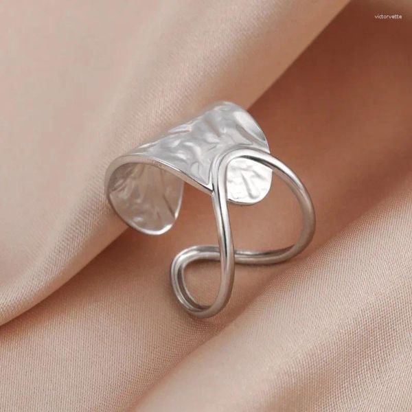 Кольца кластера 2023, модные нестандартные кольца для женщин, регулируемое кольцо на палец с геометрическим рисунком из нержавеющей стали, ювелирные изделия, подарок на день матери, подарок дружбы