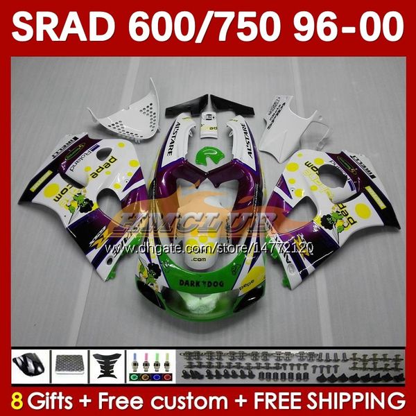 Suzuki SRAD GSXR 750 600 CC 600cc 750cc 96-00 168No.65 GSXR750 GSXR-600 96 97 98 99 00 GSXR-600 GSXR600 1996 1997 1998 1998 1999 1999 1999 2000 Vücut Beyaz Purple