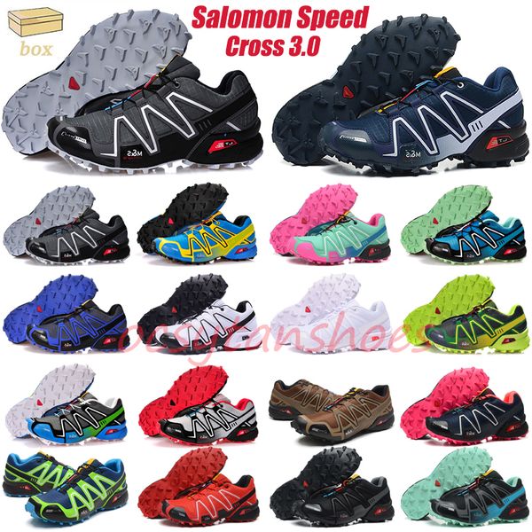 2023 Speedcross 3 повседневные туфли Solomon Мужчины, ходящие на нашем бабочках Sport Speed ​​Cross Green Black Grece Green Athletic Athleting Shoes Roseers