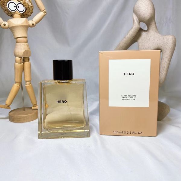 Marca de luxo de alta qualidade Men Perfume Hero eau de Toilette 100 ml Perfumes de longa duração Notas aromáticas amadeiradas