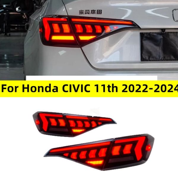 Honda Civic için Araba Kuyruk Işıkları 11. Kuyruk Işığı 20 22-2023 Matrix Styling LED Koşu Işıkları Sıralı Sinyal Arka lambası