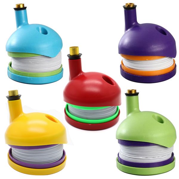 Pieghevole fumo bong portatile in plastica portata e stiramento caterpillare shisha tubo di tabacco con gorgogliatore con scatola a colori flessibile