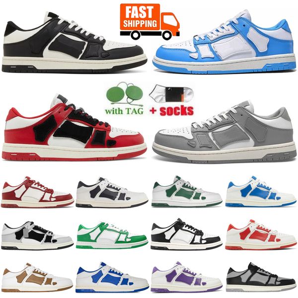 Designer-Schuh für Herren und Damen, Runner Bone, Schwarz, Rot, Rosa, Skel Top, Low Skeleton, Herren, Jogging, Walking, Work Out, Sport-Turnschuhe