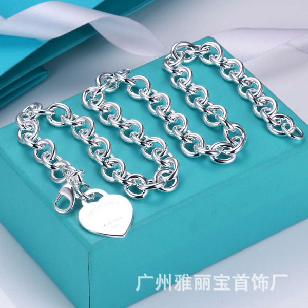 Ожерелье Tiffanybead TiffanyJewelry Desginer T Love Ожерелье Женское Стальное Стальное Пелена