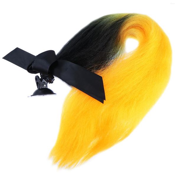 Caschi da moto Parrucche a treccia Treccine viola Punk Truck Horn Decor Abs Treccia Uomo Donna