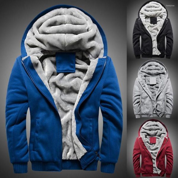 Masculino para baixo masculino com capuz masculino Winter Warm Fleece Zipper Jacket Casaco Outwear Casaco de Esportes Male Male elegante #1727