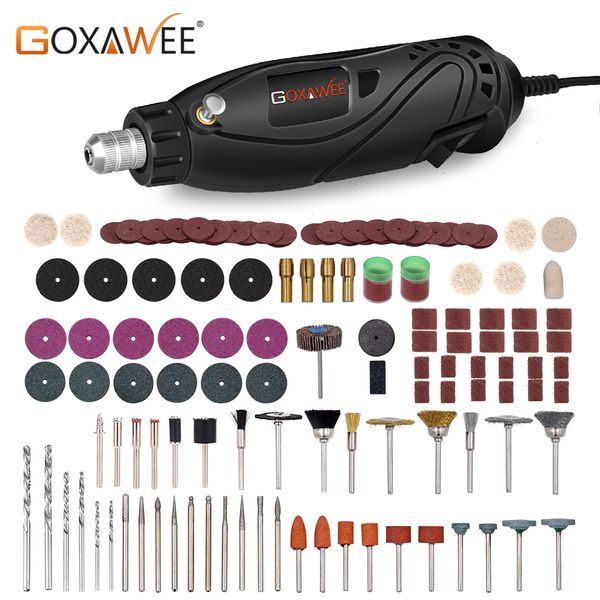 Trapano elettrico GOXAWEE Rotary Tools 12V Mini Engraver Pen Power con accessori per rettifica Dremel 230406