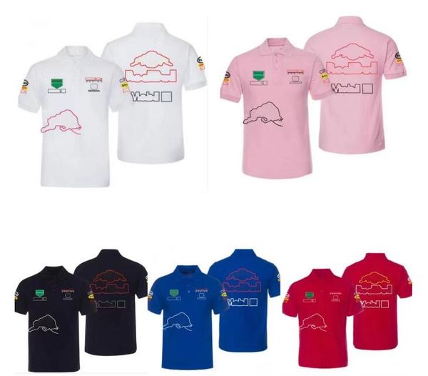 F1 Racing Polo Camisas de verão masculinas e femininas camisetas de manga curta mesmo estilo personalizado