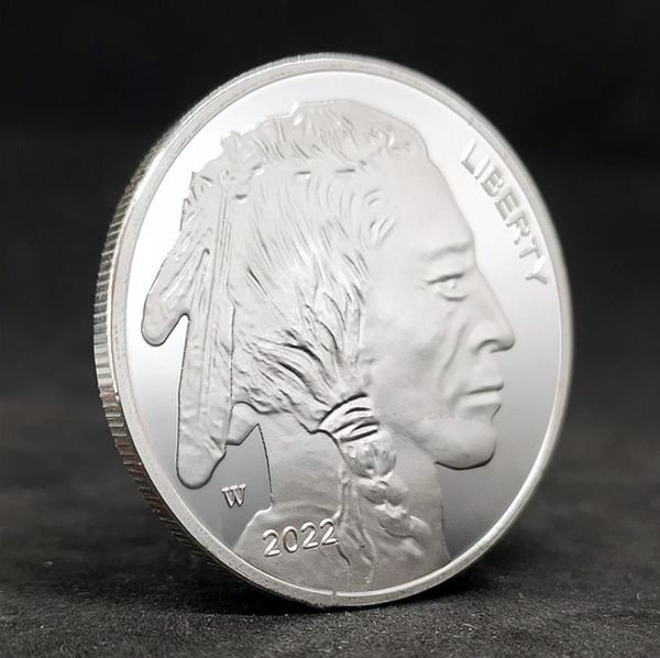 Sanat ve El Sanatları 2022 Dış Ticaret Para Birimi Sınır Çapraz Madeni Paraz Us bizon Coin Indian Coin