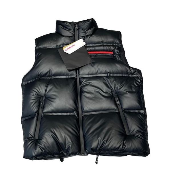 Itália famoso luxo masculino ganso para baixo colete norte inverno casaco ultra leve e grosso rótulo vermelho série limitada confortável e quente jack246j