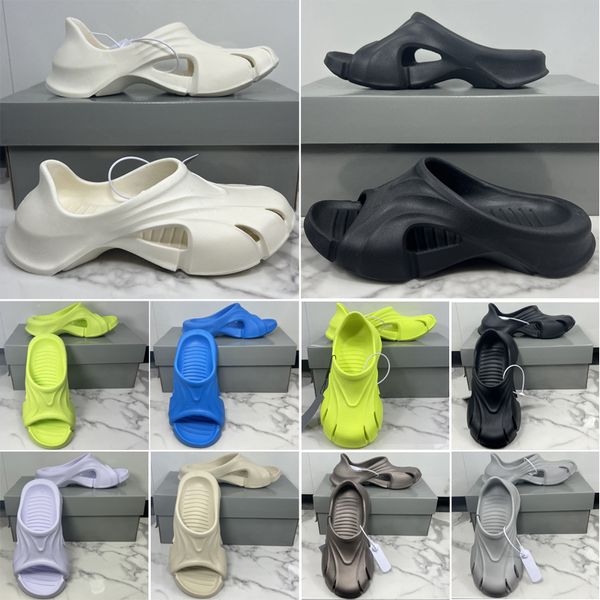 Pantofole firmate in schiuma di alta qualità Parigi Con scatola originale 36-47 Uomo Donna Resina bianca osso Sabbia del deserto Puro onice Pietra salvia Pantofola Cenere Sandali con diapositive occidentali Scarpe