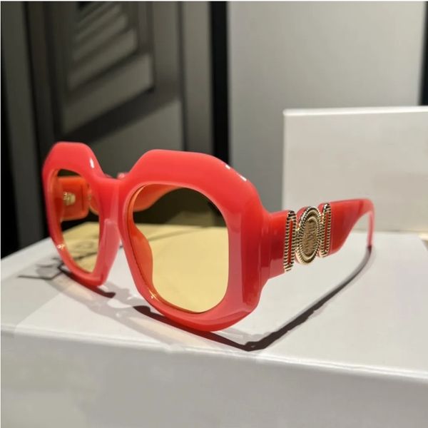 Роскошные дизайнерские брендовые квадратные поляризованные солнцезащитные очки для женщин и мужчин, прямоугольная форма с полной оправой UV400, классические большие металлические солнцезащитные очки Biggie, дизайнерский стиль с коробкой