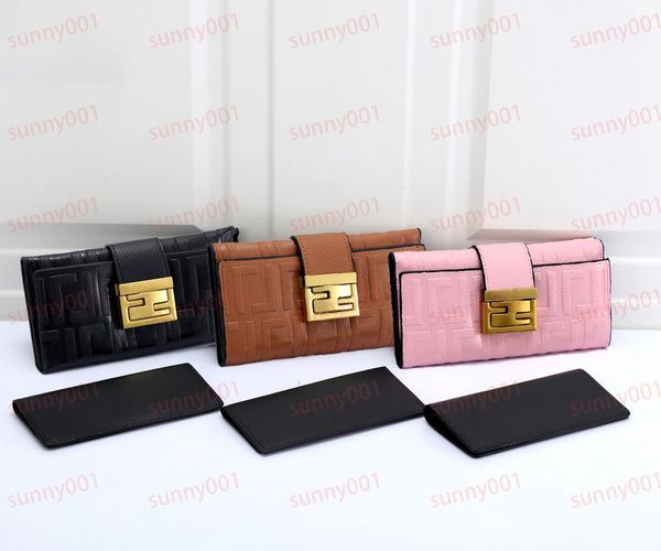 Длинный кошелек из 2 предметов, складные сумки-флипы, коричневый, розовый, черный, кошелек, прямоугольная сумка, кошельки, роскошная дизайнерская сумка для карт, фотоклипса, Обложка для паспорта