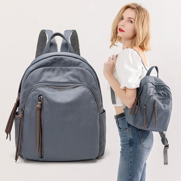 Sagni scolastiche piccoli zaino per donne in stile casual bookbag ragazza carina borse da due spalle spalle spino backbag sacca da viaggio durevole kawaii elegante 230404