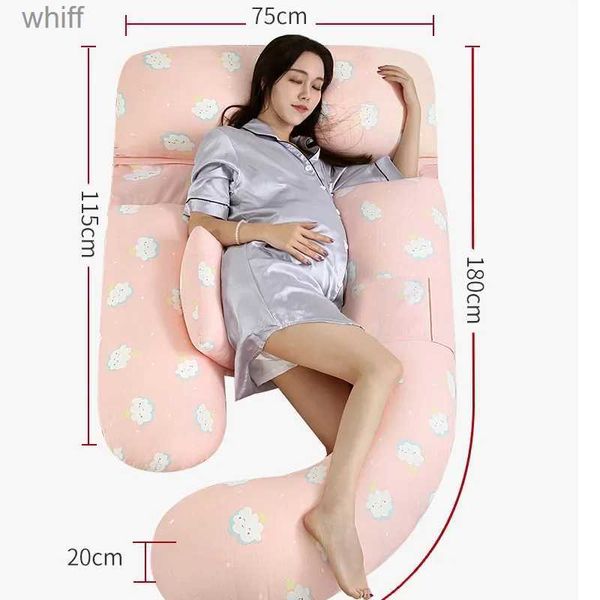 Travesseiros de maternidade atacado mulheres 100% algodão conforto mãe-a-ser em forma de u travesseiro de dormir corpo de maternidade recém-nascido amamentação travesseiro de gravidezL231106