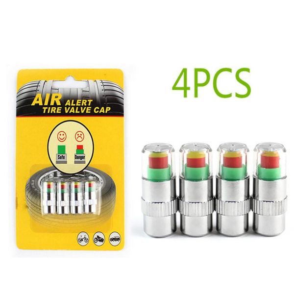 4pcs/lot 2.0/2.2/2.4 bar 30/32/36 psi araba lastik basınç izleme basınç göstergesi kapak sensörü göstergesi uyarı izleme araçları kiti