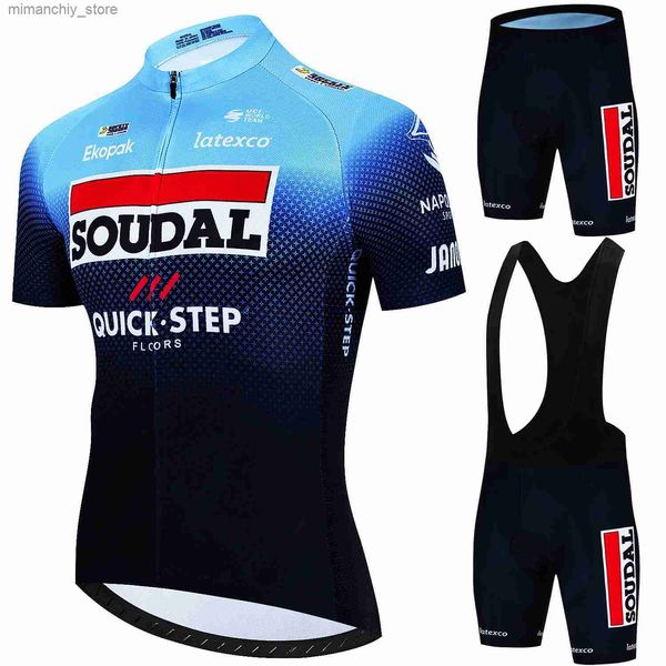 Radfahren Jersey Sets QUICK STEP Radfahren Kleidung Kleidung Herren Sets Sommer 2024 Mountainbike Jersey Uniform Männer Set Mtb Tricuta Mann männer Road Shorts Q231107