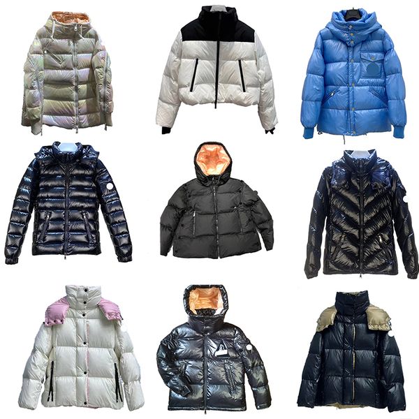 M Home Designer Damen Daunenparkas besticktes Abzeichen Stehkragen mit Kapuze Daunenjacke Herbst und Winter verdickte warme lose Pufferjacke Brotjacke Mantel haben NFC