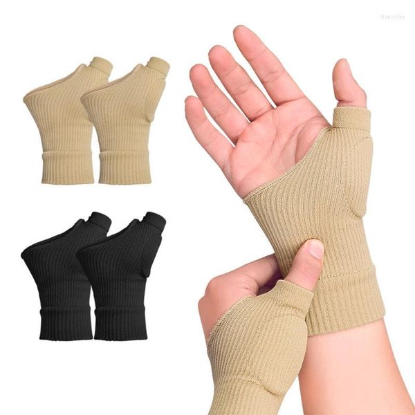 Knieschützer 1 Paar Handgelenk- und Daumenstütze Arthritis-Kompressionshandschuhe Atmungsaktive Stützen mit Gel