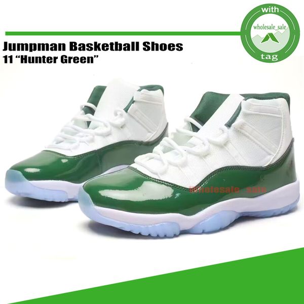 2023 Hunter Green 11 Basketbol Ayakkabıları 11S Jumpman Mens Tasarımcı Spor ayakkabıları minnettarlık Napolitan Concord DMP Serin Gri Kiraz Siyah Sarı UNC Üzüm Eğitmenleri Boyut 36-47
