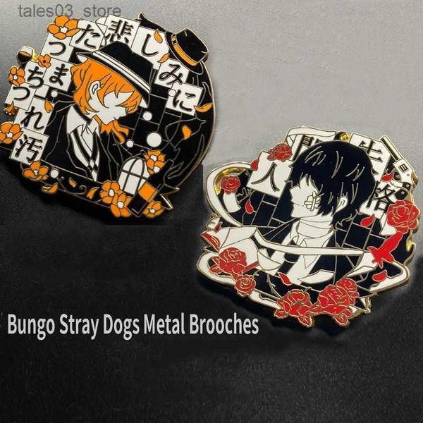 Pimler broşlar anime Bungou Sokak Köpekleri Dazai Osamu Sprey Boya Metal Rozeti Cosplay Emaye Kavur Pimleri Anime Rozetleri Broş Bag Hadi Hediyesi Q231107