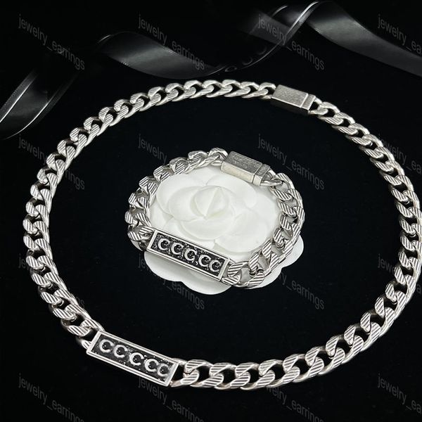 Женский мужской браслет и ожерелье, дизайнерские комплекты ювелирных изделий, толстые цепочки, звено с эмалью, кулон G Love, хип-хоп Accesso