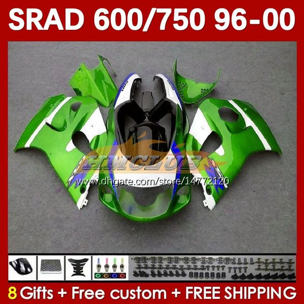 Corpi moto per SUZUKI SRAD luce verde GSXR600 GSXR750 1996 1997 1998 1999 2000 168No.112 GSX-R750 GSXR-600 96-00 GSXR 750 600 CC 600CC 750CC 96 97 98 99 00 Carenatura