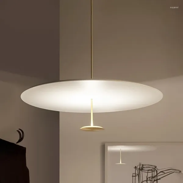 Lâmpadas pendentes moderno preto e dourado pós-moderno retro-refletor cozinha quarto criativo em mínimo espaço de lâmpada pendurada