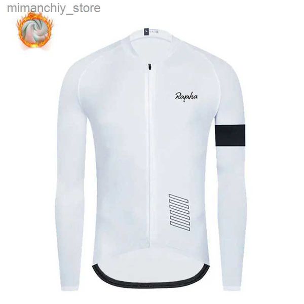 Set di maglie da ciclismo 2023 Set da ciclismo invernale da uomo Fece termico Lungo Seve Maglia da corsa Completo da ciclismo Abbigliamento con bretelle Set Q231107